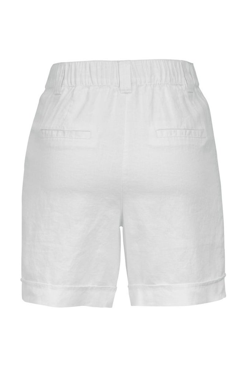 Tchibo Women High Waist Linen Bermuda Shorts, White - Image 2